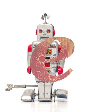 beyaz harfler gidiyor robot