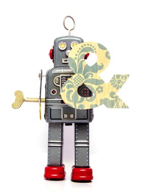 beyaz harfler gidiyor robot