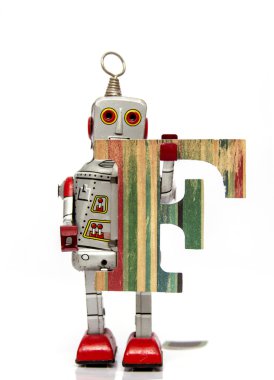 beyaz harfler gidiyor robot