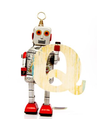 beyaz harfler gidiyor robot