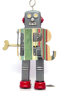 beyaz harfler gidiyor robot