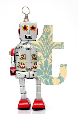 beyaz harfler gidiyor robot