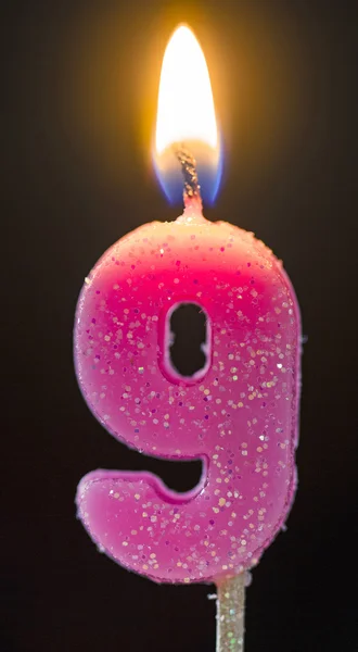 Candela di compleanno macro immagine — Foto Stock