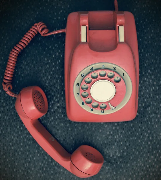 Retro telefon från ovan — Stockfoto