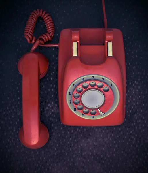 上面的复古电话 — 图库照片
