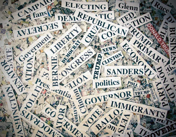 Montagem política e jornal — Fotografia de Stock
