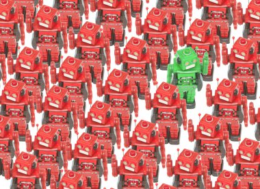 Retro teneke robotlar görüntü