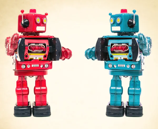 Gambar robot timah retro — Stok Foto