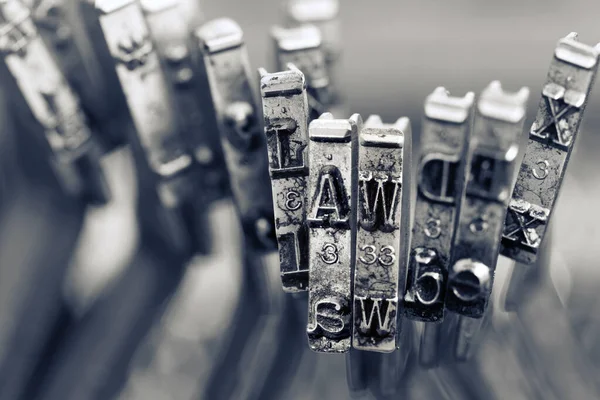 Retro Velha Máquina Escrever Fechar Com Palavra — Fotografia de Stock