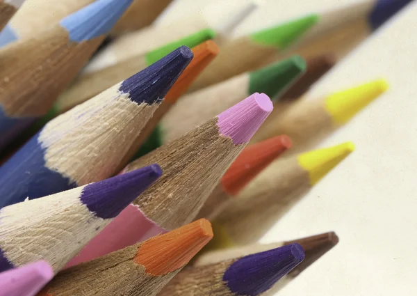 Christmass card and pencils — Stock Photo, Image