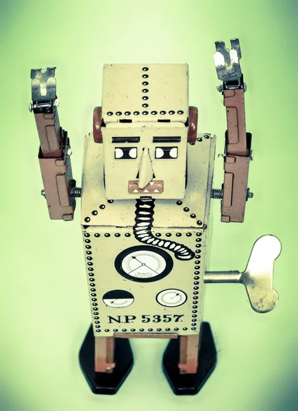 Robot speelgoed overgave — Stockfoto