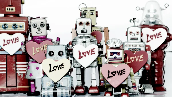 Robot familie — Stockfoto