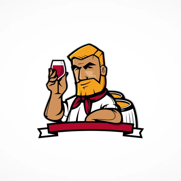 Charakter vína Maker Royalty Free Stock Vektory