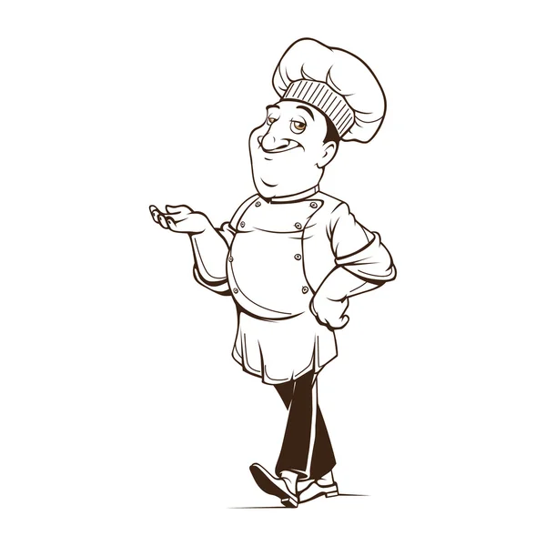 Chef lindo carácter — Archivo Imágenes Vectoriales