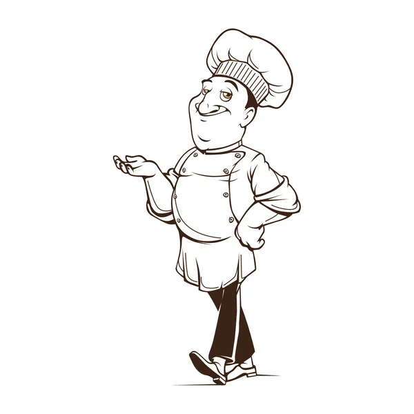 Chef lindo carácter — Vector de stock