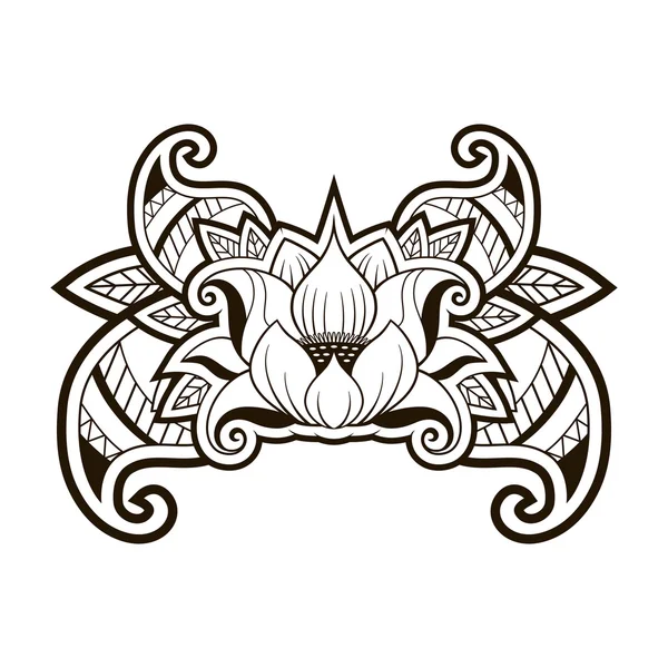 Tatuaje de loto — Vector de stock