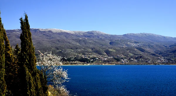 Jezero Ohrid, Makedonie — Stock fotografie