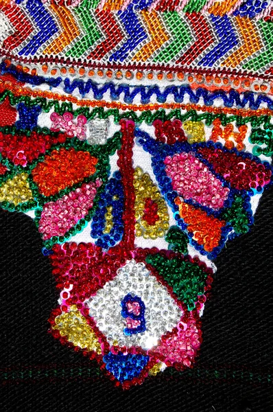Tradycyjnych wyrobów włókienniczych kolory z Macedonii, tekstura — Zdjęcie stockowe