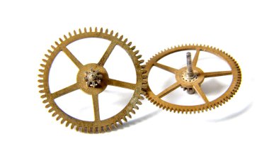 Saat vites beyaz bir arka plan üzerinde