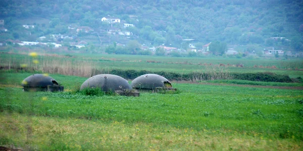 Bunkers in Albania — Stock Photo, Image