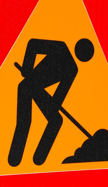 Traffic sign of a works on the road — Stock Photo, Image