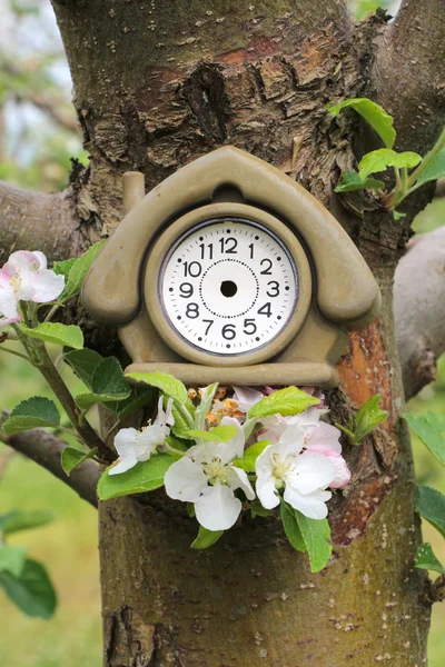 Reloj despertador de forma de casa vintage — Foto de Stock