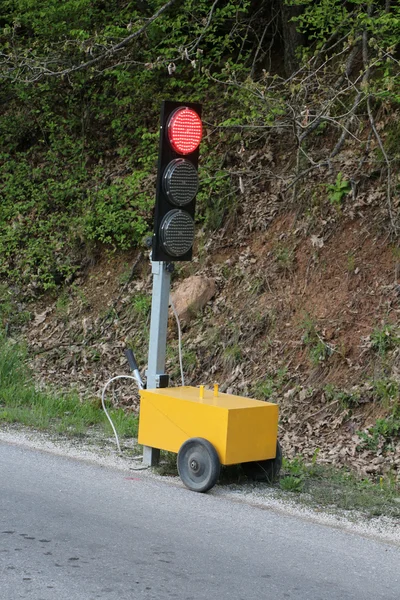 Taşınabilir trafik ışığı — Stok fotoğraf