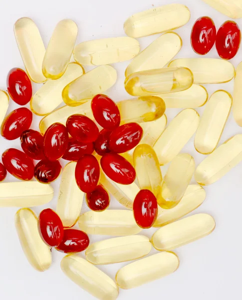 Kabeljauleberöl Omega-3-Gel-Kapseln — Stockfoto