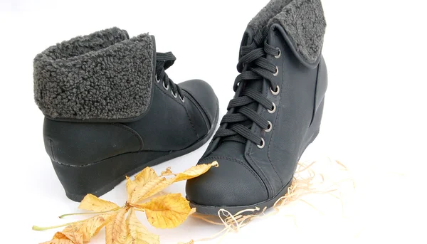 Dámské zimní boty — Stock fotografie