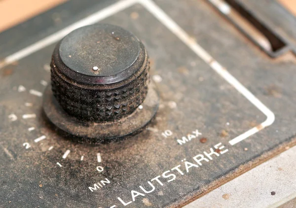 Staubiger alter Kassettenspieler. Makrobilder — Stockfoto