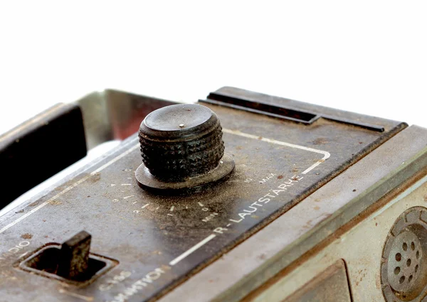 먼지가 오래 된 카세트 플레이어. 매크로 사진 — 스톡 사진