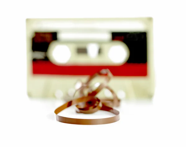 Звукова касетна стрічка, макрознімок — стокове фото