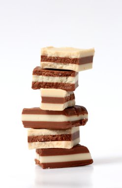 karanlık ve beyaz kakao somun barlar