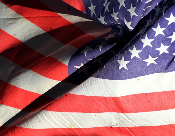 American flag on wind — Stock Photo, Image