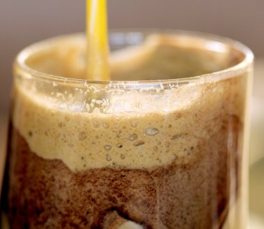 Beyaz latte kahve köpüğü arka plan