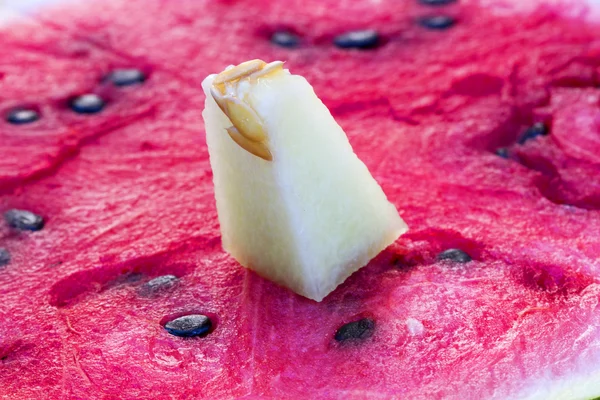 Fresh melon seeds, macro shot — Stock Photo, Image