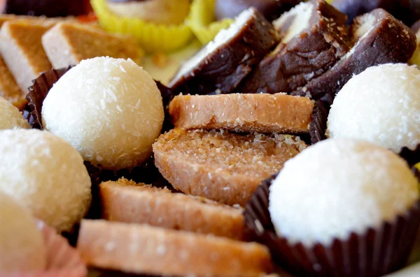 Assorted homemade chocolate truffle ,candies,sweet food — Stock Photo, Image