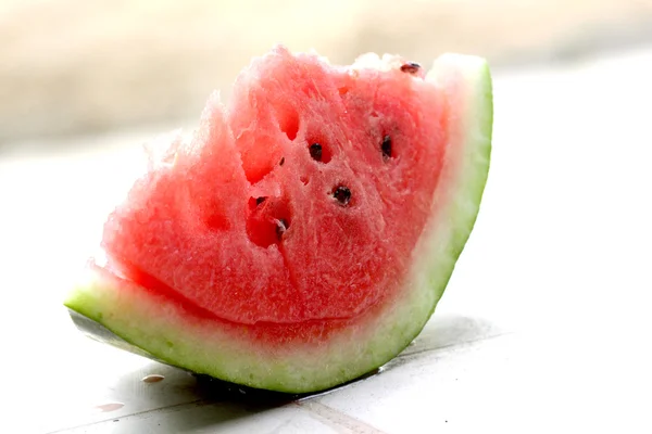 Fresh watermelon on white table . — Stock Photo, Image