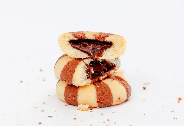 Cookies avec remplissage au chocolat — Photo