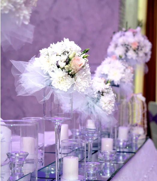 Dinner wedding table setting — Stock Photo, Image