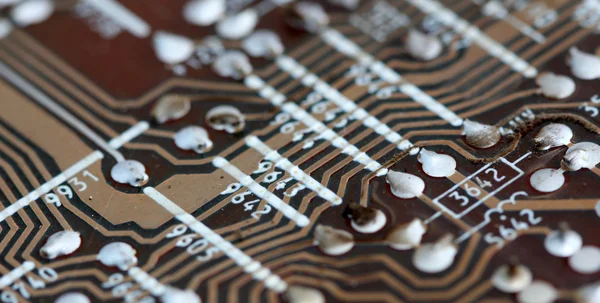 Parte de la vieja placa de circuito impreso vintage —  Fotos de Stock
