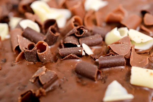 Tasty Chocolate Cake Details Afbeelding — Stockfoto