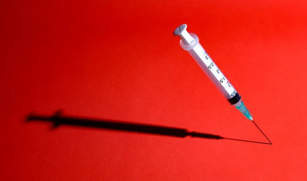 Syringe Needle Shadow — Stock Photo, Image