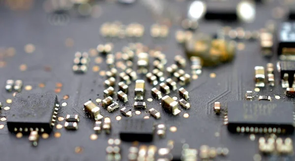 汚れた回路基板イメージのマクロショット — ストック写真