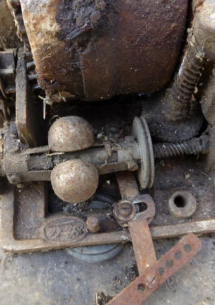 Dirty and oily   gears and cogwheels set — Stock Photo, Image