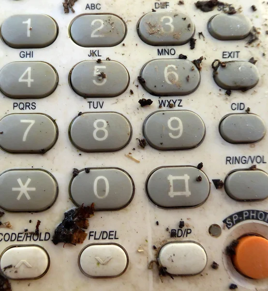 Alte schmutzige Retro-Telefontastatur — Stockfoto