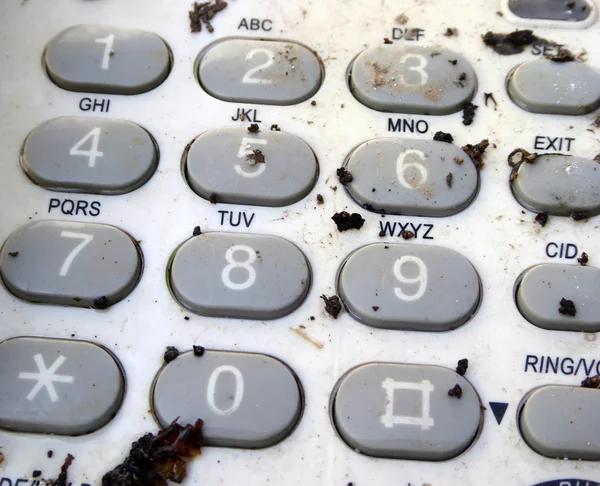 Alte schmutzige Retro-Telefontastatur — Stockfoto