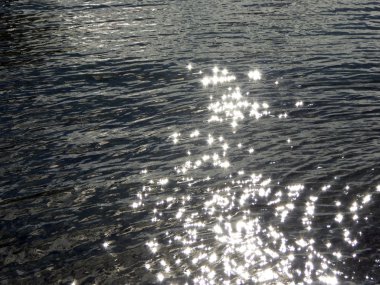 Güneş ışığı altında bir su