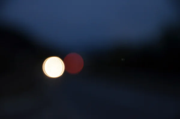 Luzes de carro bokeh — Fotografia de Stock