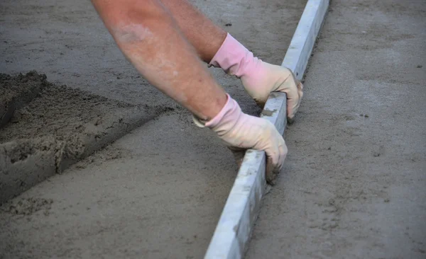 Smooth concreting the floor — Stock Photo, Image